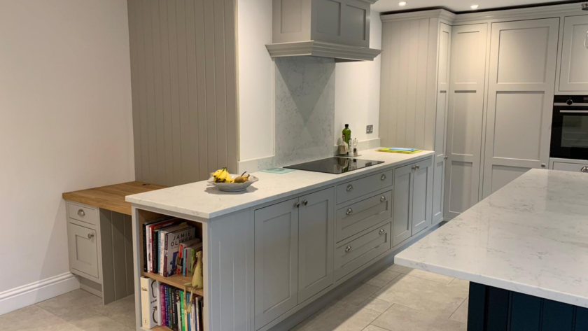 Kitchen with cookbooks